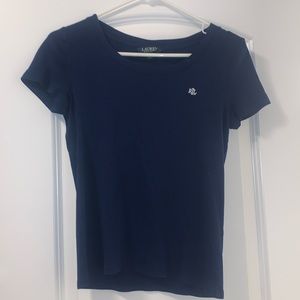 Women’s Ralph Lauren Navy Short Sleeve Tee Size Small with monogram logo